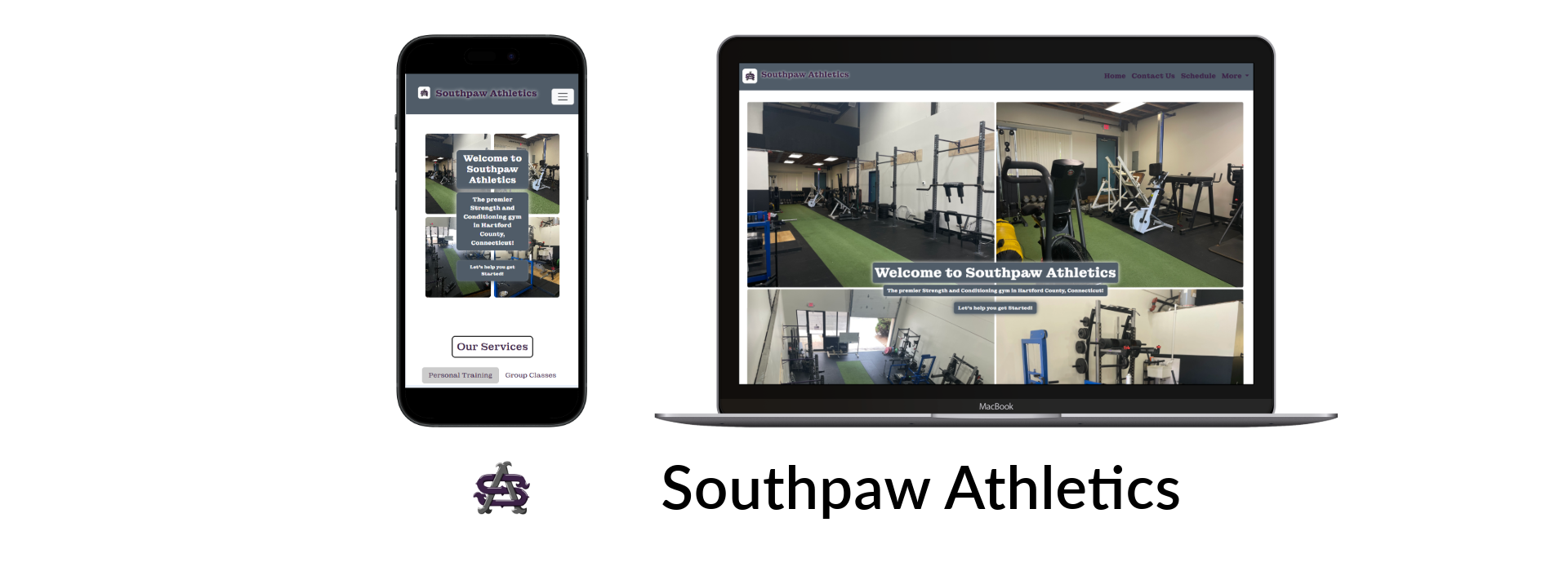 Image of both Mobile and Desktop view of Southpaw website.